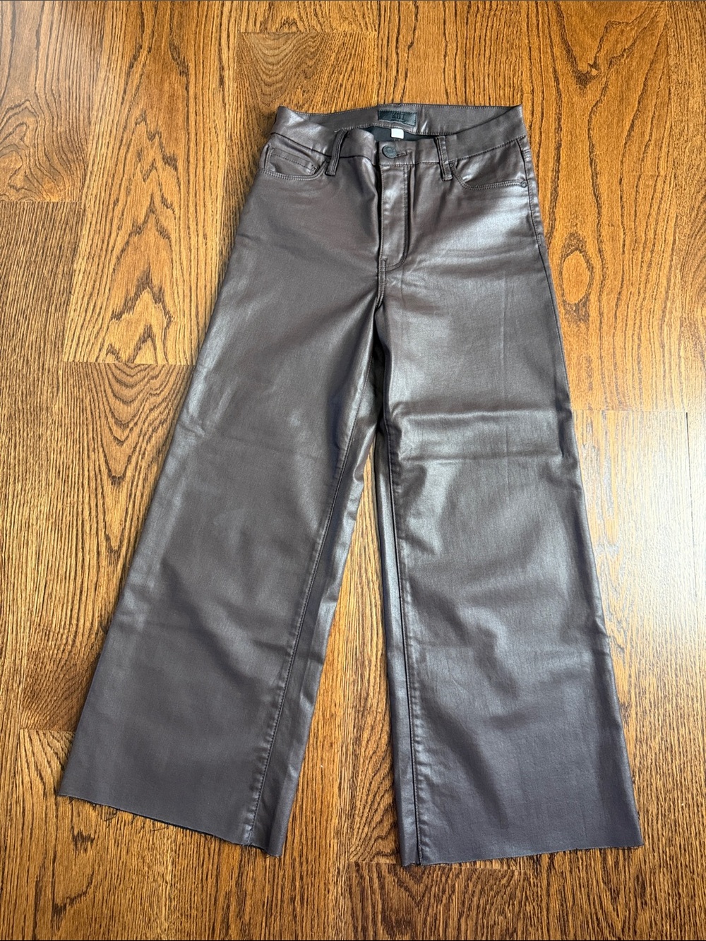 Kut from the Kloth Wide-Leg coated Jeans in Dark Brown